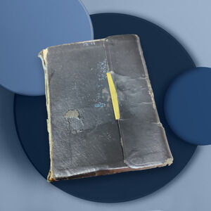 Vintage 1972 Nelson Pocket KJV snap flap black leather Bible w/red letters